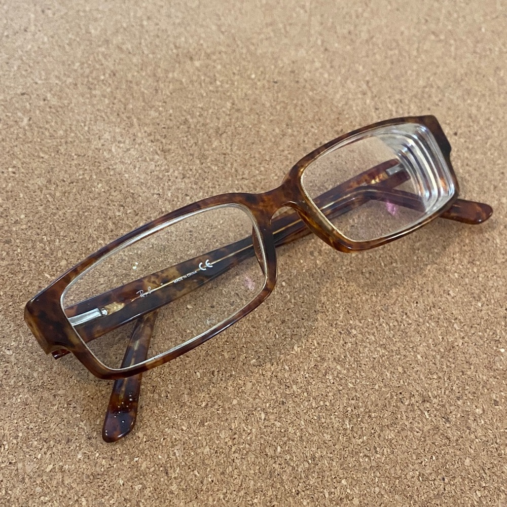 Ray-Ban Tortoiseshell Rectangular Glasses - image 2